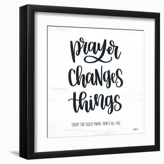 Bathroom Prayer Changes Things II-Imperfect Dust-Framed Art Print