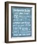 Bathroom Rules Blue-Taylor Greene-Framed Art Print