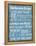 Bathroom Rules Blue-Taylor Greene-Framed Stretched Canvas