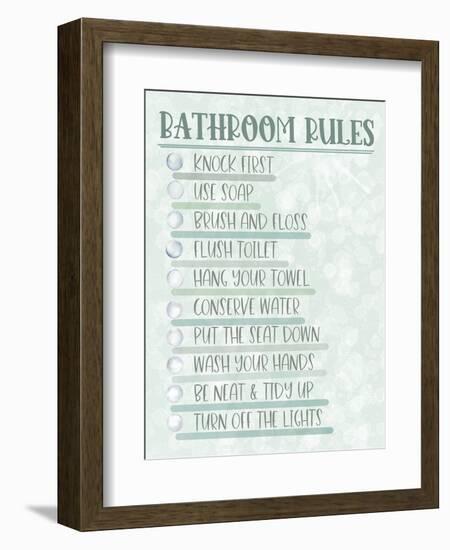 Bathroom Rules Lines-Matthew Piotrowicz-Framed Art Print