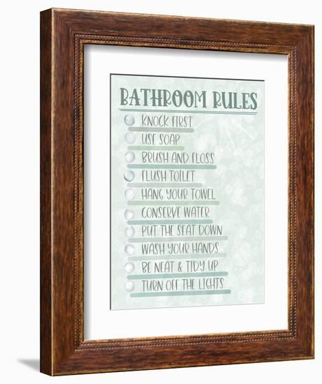 Bathroom Rules Lines-Matthew Piotrowicz-Framed Art Print