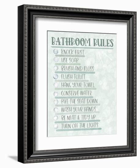 Bathroom Rules Lines-Matthew Piotrowicz-Framed Art Print