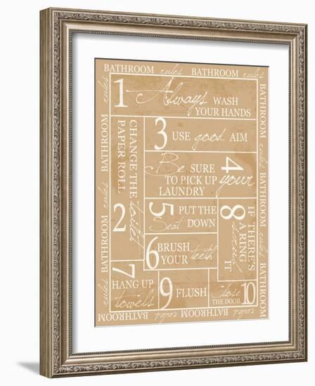 Bathroom Rules-Taylor Greene-Framed Art Print