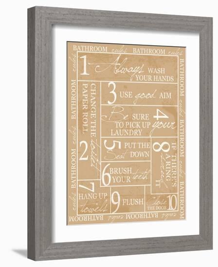 Bathroom Rules-Taylor Greene-Framed Art Print