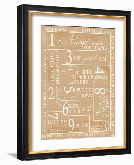 Bathroom Rules-Taylor Greene-Framed Art Print