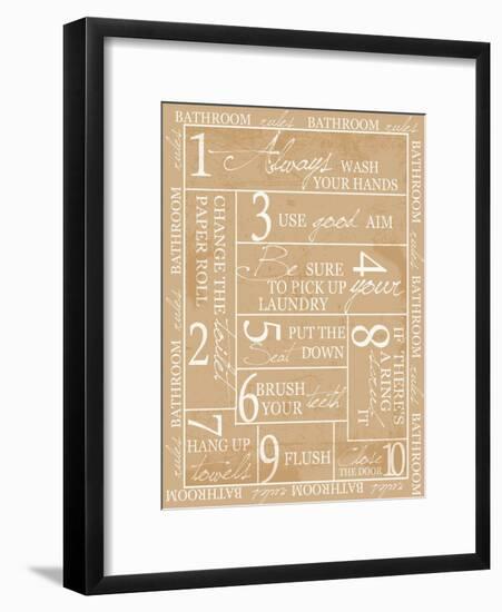 Bathroom Rules-Taylor Greene-Framed Art Print