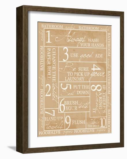 Bathroom Rules-Taylor Greene-Framed Art Print