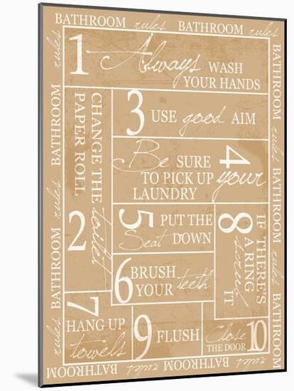 Bathroom Rules-Taylor Greene-Mounted Art Print