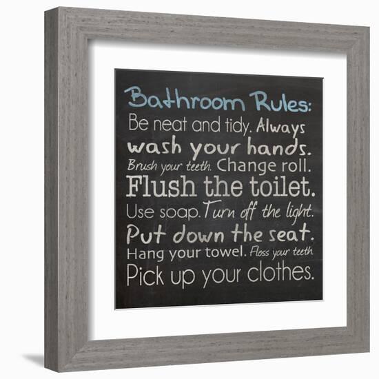 Bathroom Rules-Lauren Gibbons-Framed Art Print