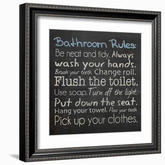 Bathroom Rules-Lauren Gibbons-Framed Art Print