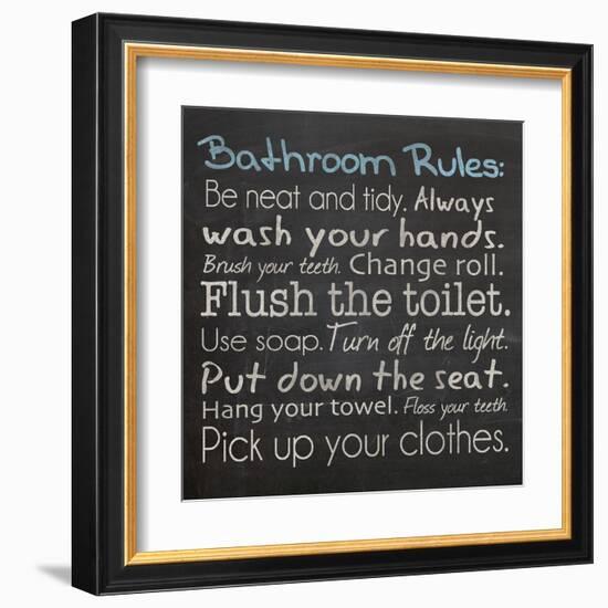 Bathroom Rules-Lauren Gibbons-Framed Art Print