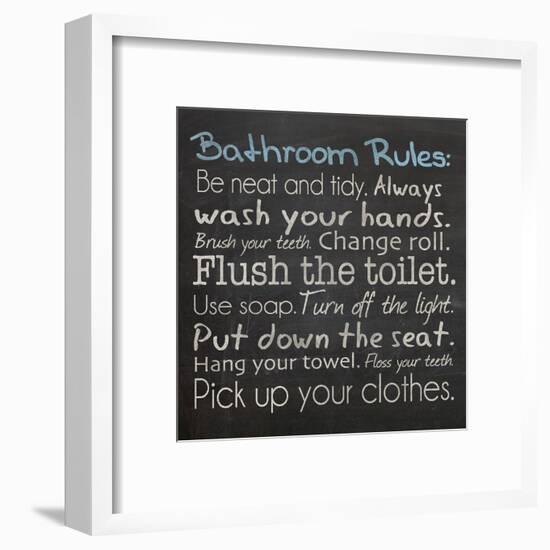 Bathroom Rules-Lauren Gibbons-Framed Art Print