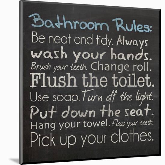 Bathroom Rules-Lauren Gibbons-Mounted Art Print