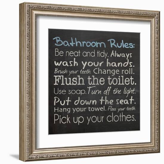 Bathroom Rules-Lauren Gibbons-Framed Art Print