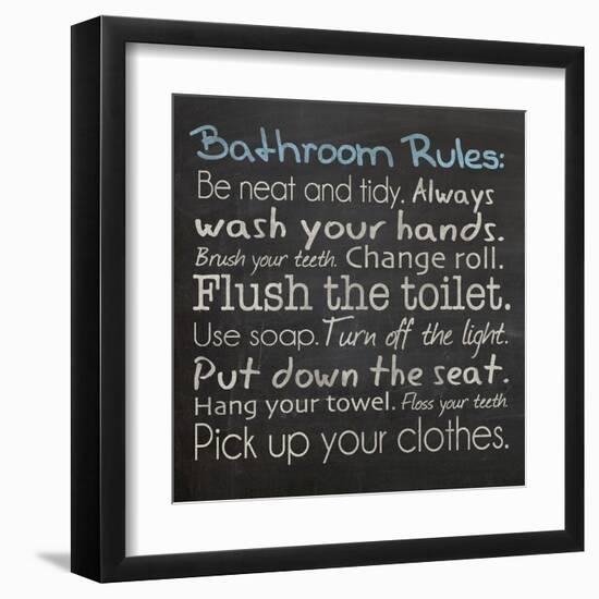 Bathroom Rules-Lauren Gibbons-Framed Art Print