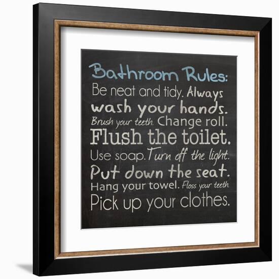 Bathroom Rules-Lauren Gibbons-Framed Art Print