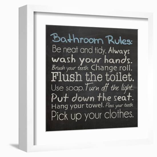 Bathroom Rules-Lauren Gibbons-Framed Art Print