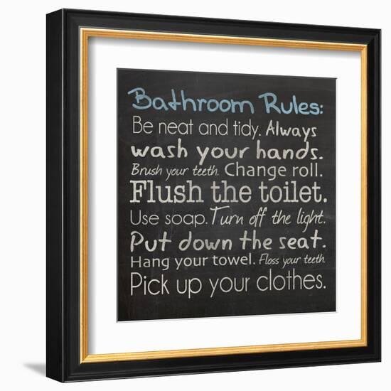 Bathroom Rules-Lauren Gibbons-Framed Art Print