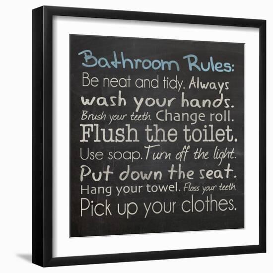 Bathroom Rules-Lauren Gibbons-Framed Art Print