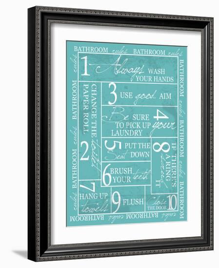 Bathroom Rules-Taylor Greene-Framed Art Print