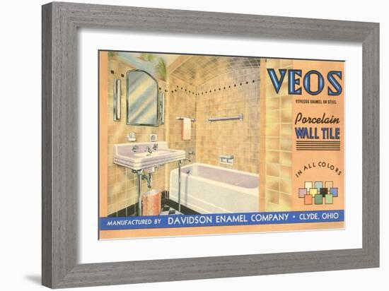 Bathroom Tile Advertisement-null-Framed Art Print