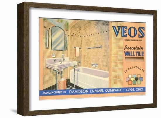 Bathroom Tile Advertisement-null-Framed Art Print