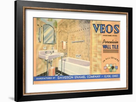 Bathroom Tile Advertisement-null-Framed Art Print