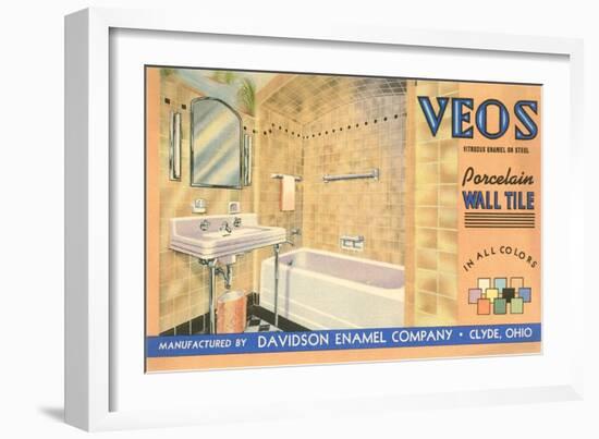 Bathroom Tile Advertisement-null-Framed Art Print