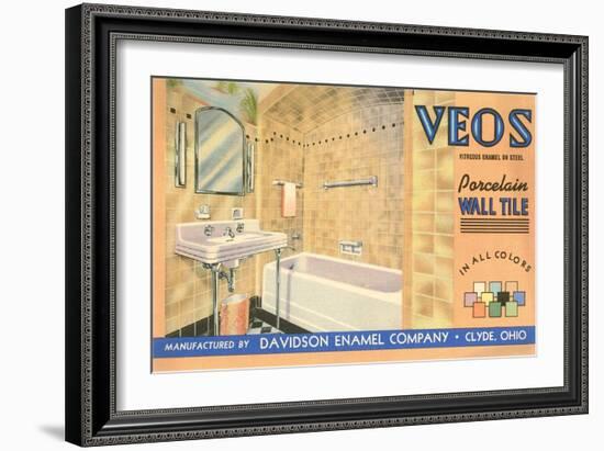 Bathroom Tile Advertisement-null-Framed Art Print