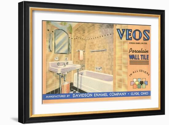 Bathroom Tile Advertisement-null-Framed Art Print