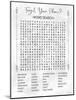 Bathroom Wordsearch-Lady Louise Designs-Mounted Art Print