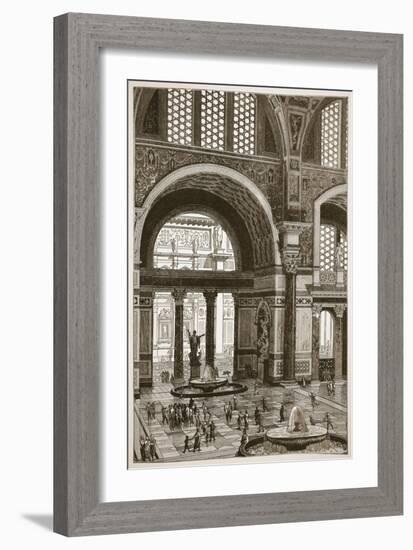 Baths of Caracalla (Restored) (Litho)-English-Framed Giclee Print