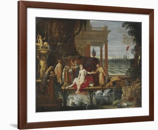 Bathseba in the Bath Receiving the Letter from King David-Pieter Bruegel the Elder-Framed Premium Giclee Print