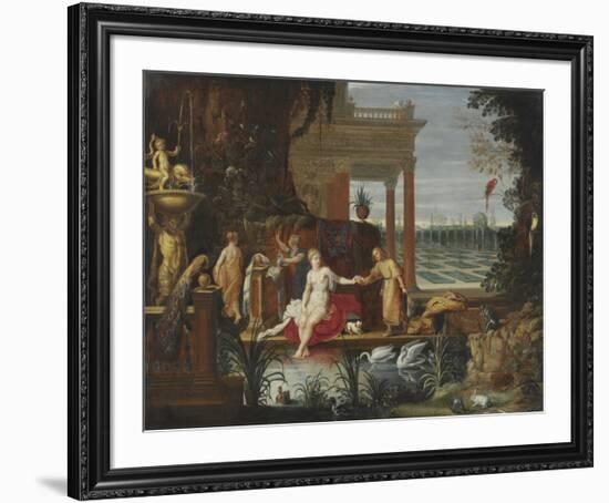 Bathseba in the Bath Receiving the Letter from King David-Pieter Bruegel the Elder-Framed Premium Giclee Print