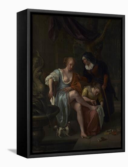 Bathsheba After the Bath, c.1670-5-Jan Havicksz. Steen-Framed Premier Image Canvas