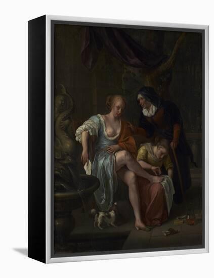 Bathsheba After the Bath, c.1670-5-Jan Havicksz. Steen-Framed Premier Image Canvas