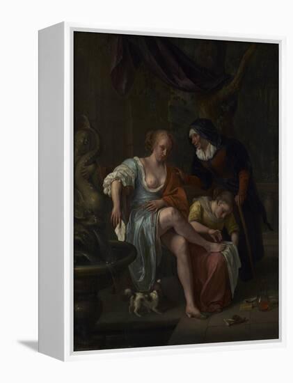 Bathsheba After the Bath, c.1670-5-Jan Havicksz. Steen-Framed Premier Image Canvas