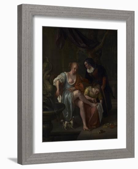 Bathsheba After the Bath, c.1670-5-Jan Havicksz. Steen-Framed Giclee Print