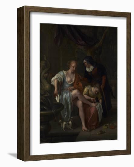 Bathsheba After the Bath, c.1670-5-Jan Havicksz. Steen-Framed Giclee Print