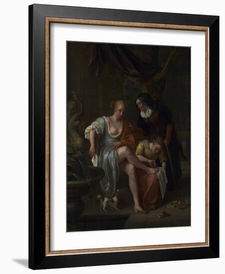 Bathsheba After the Bath, c.1670-5-Jan Havicksz. Steen-Framed Giclee Print