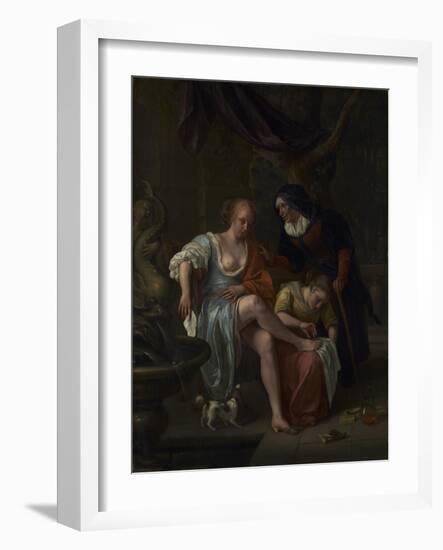 Bathsheba After the Bath, c.1670-5-Jan Havicksz. Steen-Framed Giclee Print