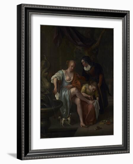 Bathsheba After the Bath, c.1670-5-Jan Havicksz. Steen-Framed Giclee Print