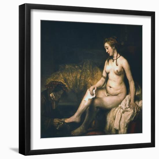 Bathsheba at Her Bath , 1654-Rembrandt van Rijn-Framed Giclee Print