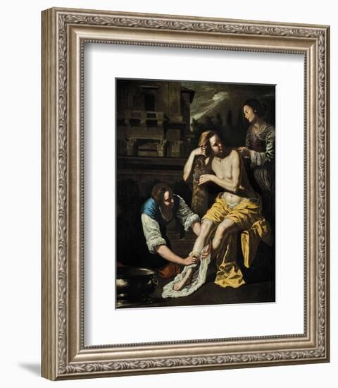 Bathsheba at her Bath-Artemisia Gentileschi-Framed Premium Giclee Print