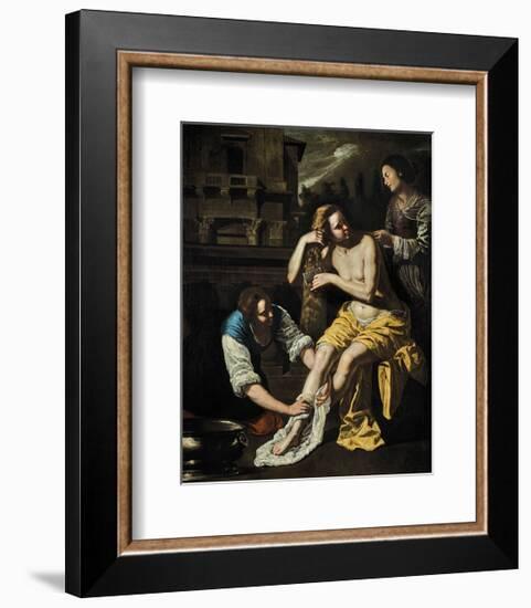 Bathsheba at her Bath-Artemisia Gentileschi-Framed Premium Giclee Print