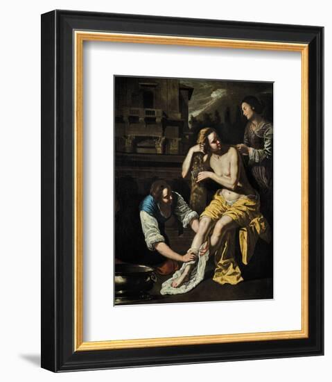 Bathsheba at her Bath-Artemisia Gentileschi-Framed Premium Giclee Print