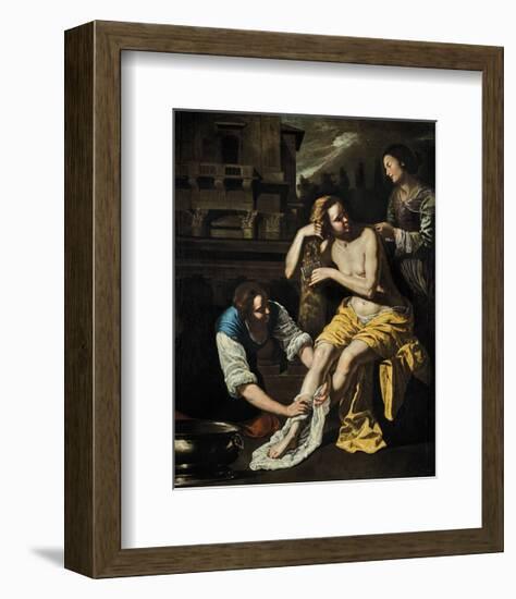 Bathsheba at her Bath-Artemisia Gentileschi-Framed Premium Giclee Print