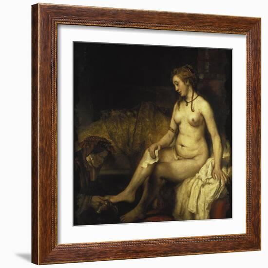 Bathsheba Bathing, 1654-Rembrandt van Rijn-Framed Giclee Print