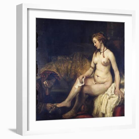 Bathsheba Bathing, 1654-Rembrandt van Rijn-Framed Giclee Print