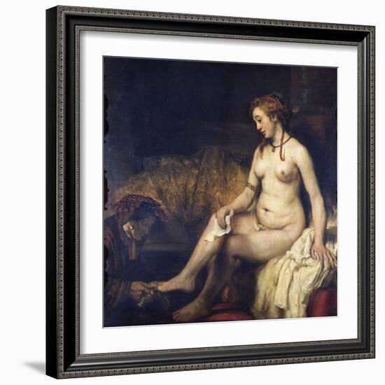 Bathsheba Bathing, 1654-Rembrandt van Rijn-Framed Giclee Print